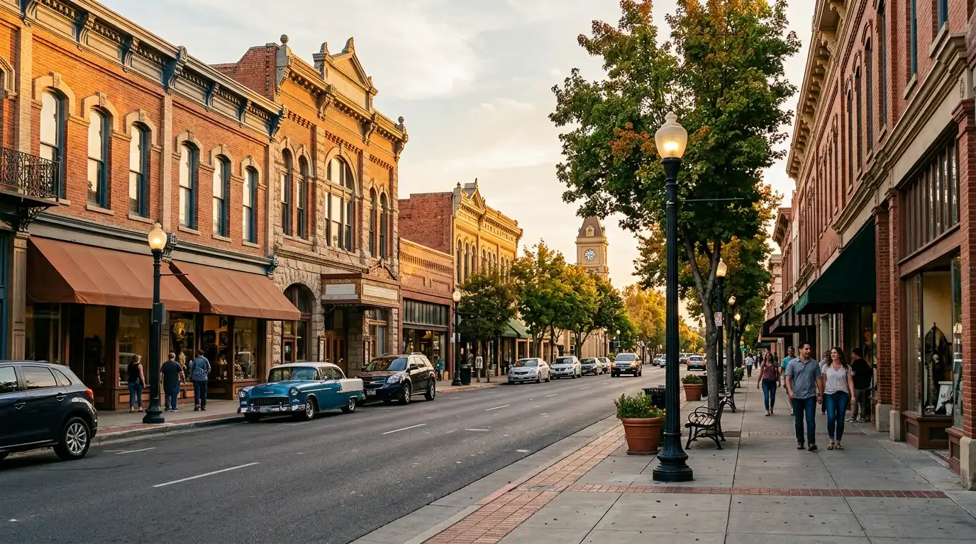 Historic streets in Downtown Merced